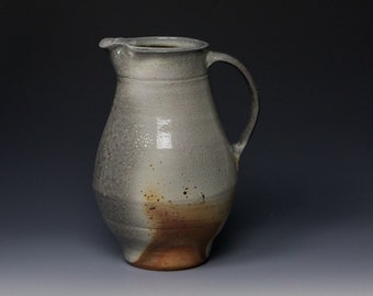 Soda Fired Large Pitcher, Handmade , Functional one of a kind Pottery