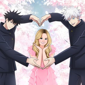 Custom Anime Portraits, Anime Valentine&#39;s gift, Anime commission, Gift for Anime fans, Personalized Anime drawing, Digital anime drawing