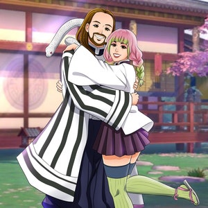 Turn Your Photo into Anime, Custom Digital Anime Portrait, Couple Anime Portrait, Custom Anime Art for Pets Family & Friends, Otaku Giftss