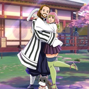 Solicita cualquier dibujo de anime personalizado, regalo para fanáticos del anime, convierte tu foto en anime, retrato de pareja de anime, arte de anime personalizado para amantes