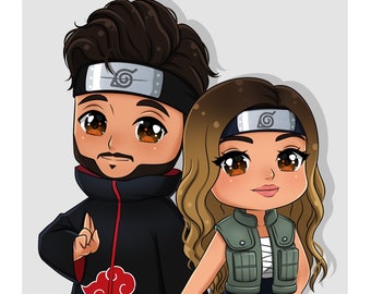 Custom Chibi Portrait: Personalized Anime Drawing (Digital Product)