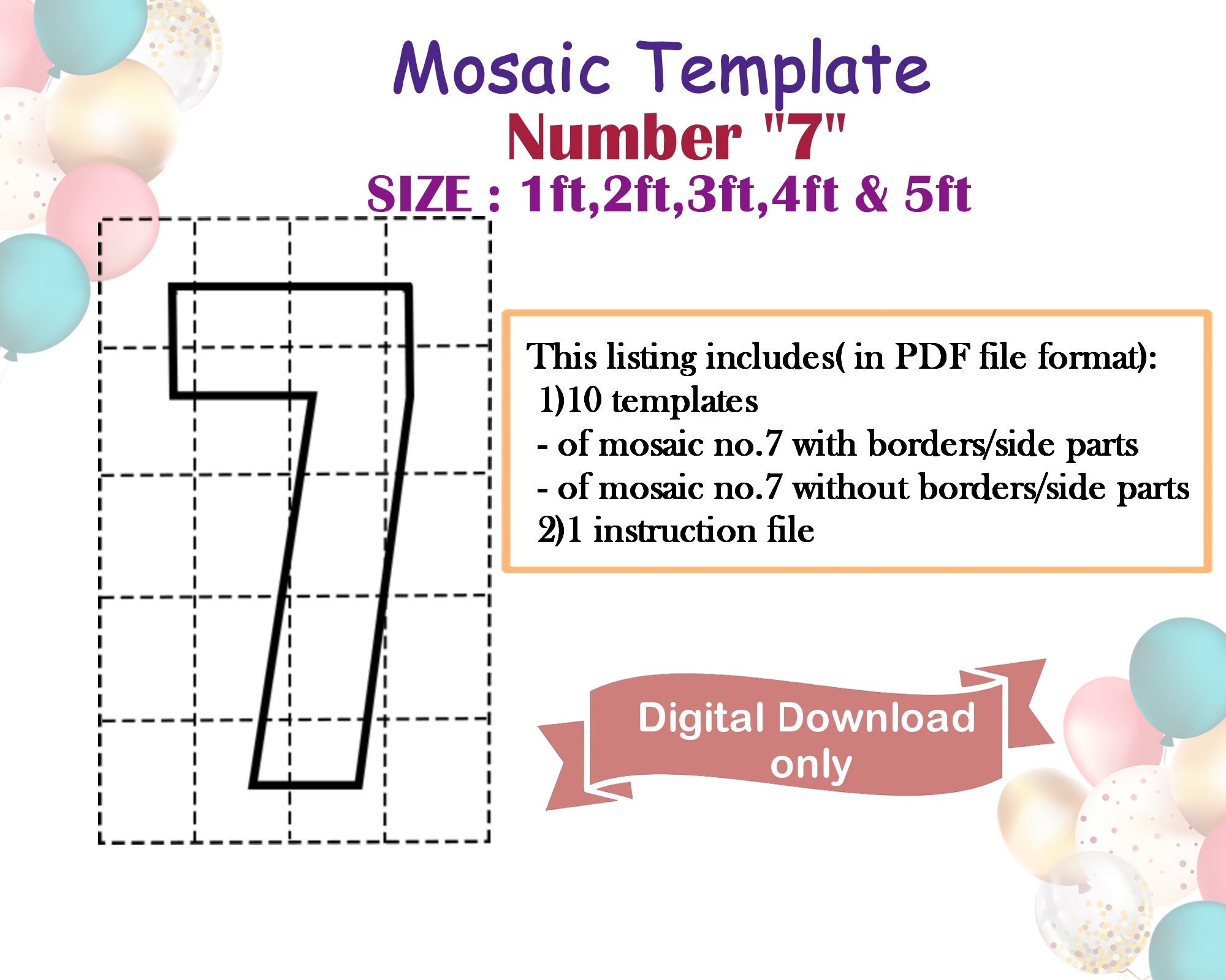 How To Make A Balloon Mosaic Template