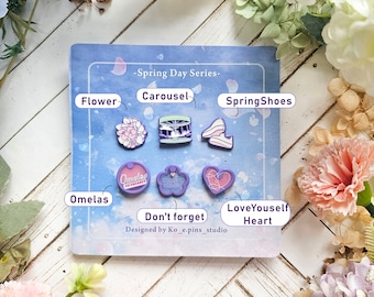 Frühlingstag Dekofüller Set/individuell“ Emaille Pin -Instock
