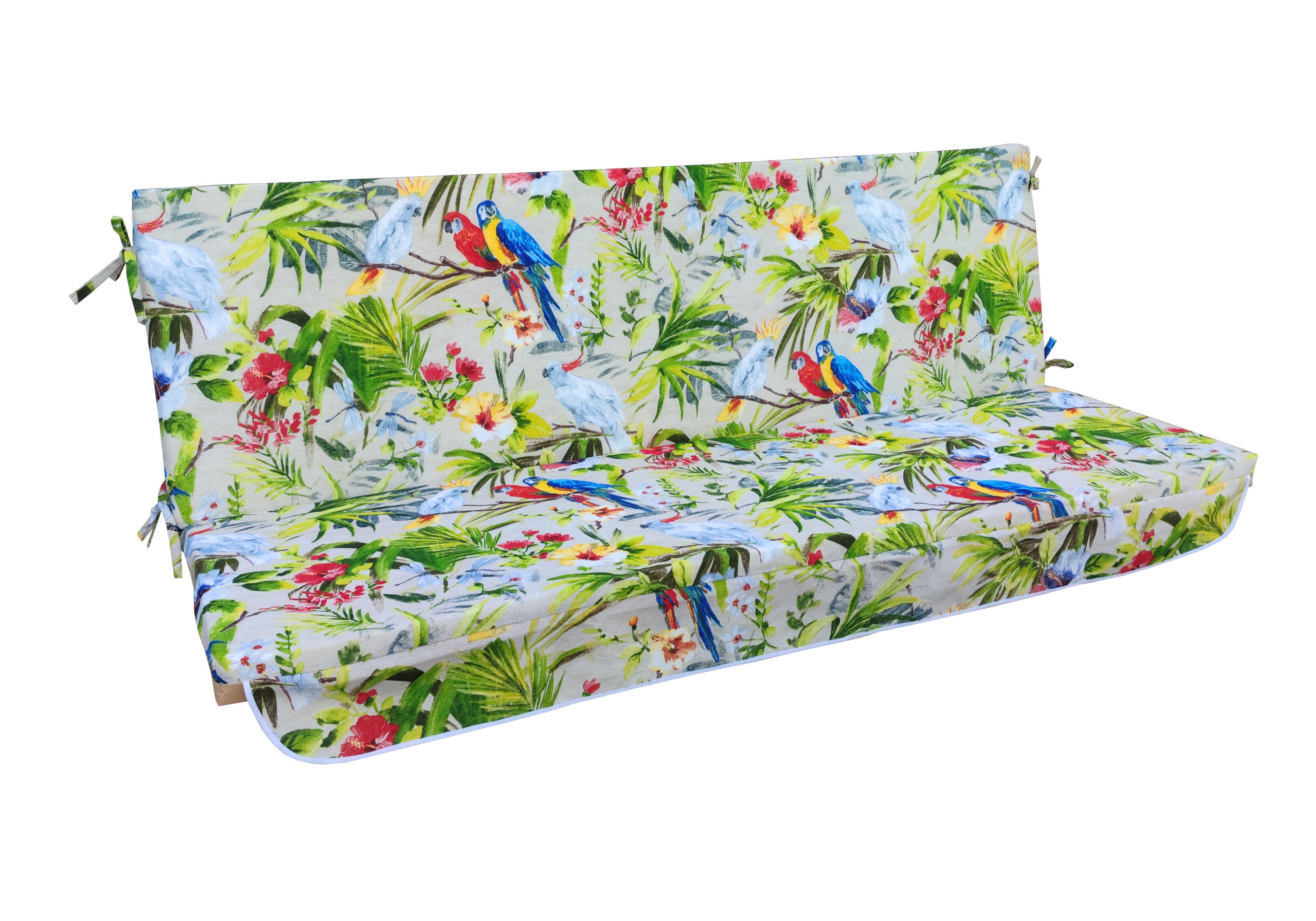 Photo inspiration: Fresh Look at Patio Swing Seat Cushion Tropical Birds Design Porch Swing Pad