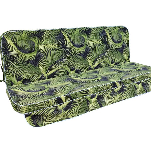 Patio swing seat cushion/ Porch swing pad/Bench cushion/Outdoor cushion/Jungle design