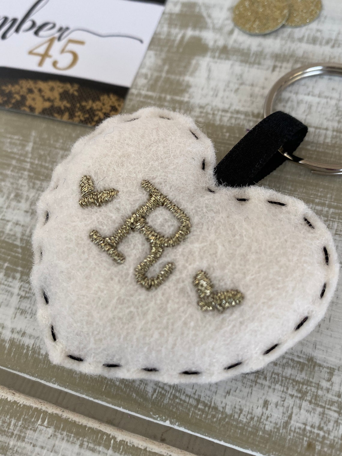 Personalized Monogram Initial Super Mini Cute Love Heart Keychain ...