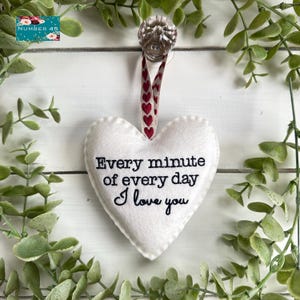 Jeden Tag ich liebe dich, dekoratives Mini Herz zum Aufhängen, Home Decor