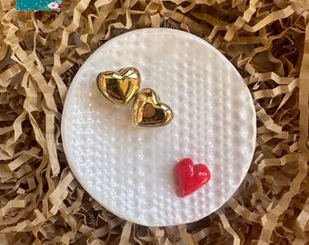 Handgemaakte klei mini-snuisterijschotel, hart, liefde-thema ~ perfect cadeau-idee