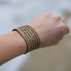 Personalized Brown Leather Cuff Bracelet