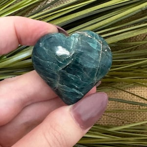 Stunning High Quality Blue Apatite Heart 43g