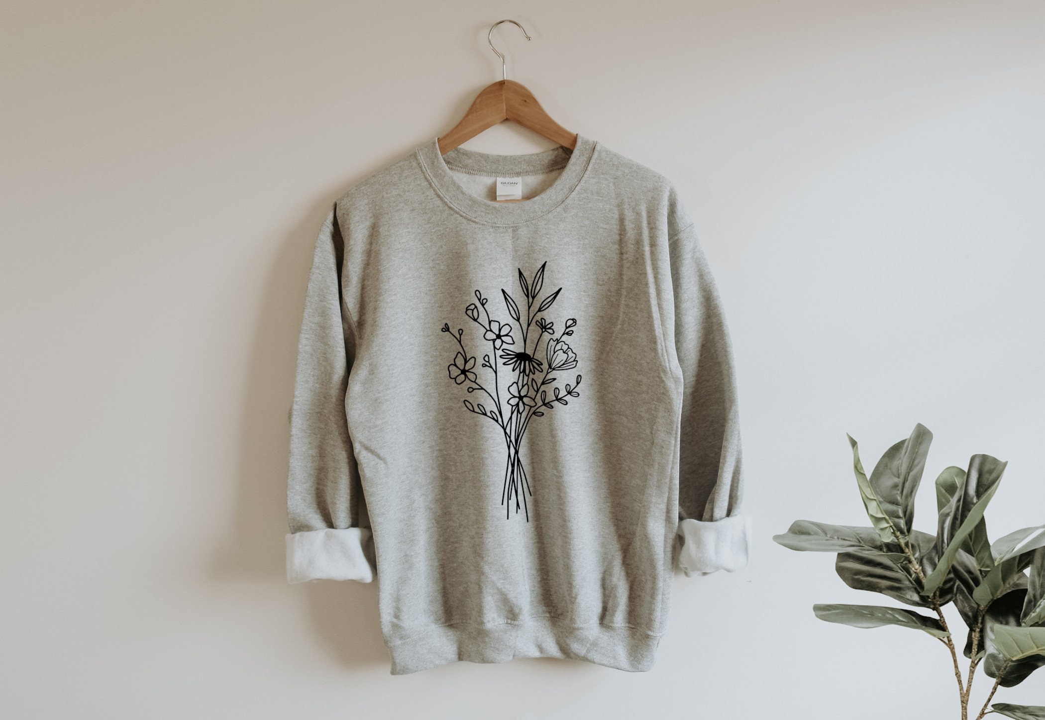 Wildflower sweatshirt flower sweatshirt you belong among the | Etsy