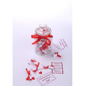 Ich liebe dich Noten im Glas, Gründe, warum ich dich liebe, Romantisches Geschenk für Sie, Romantisches Geschenk für Ihn, Fernliebe, Freundgeschenk