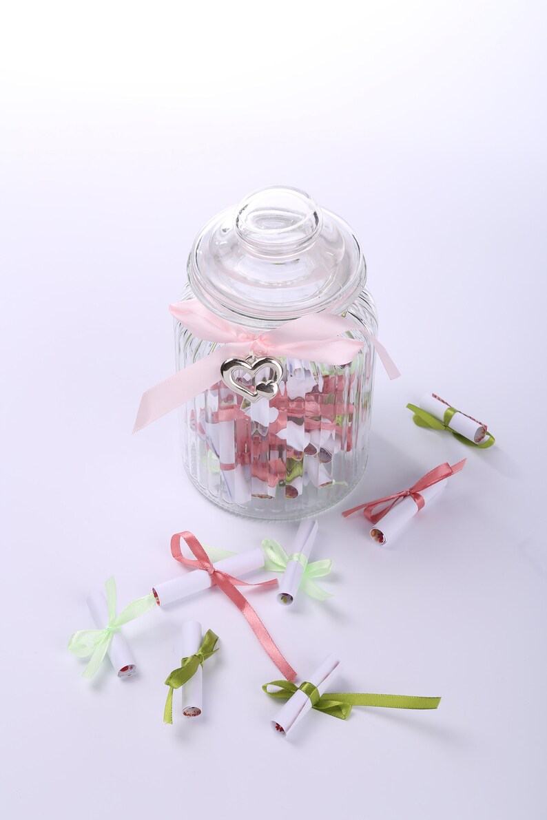 Positive Note Cards in a Glass Jar for High Spirit, Good Thinking for