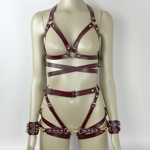 bestseller harness set leather harness burgundy