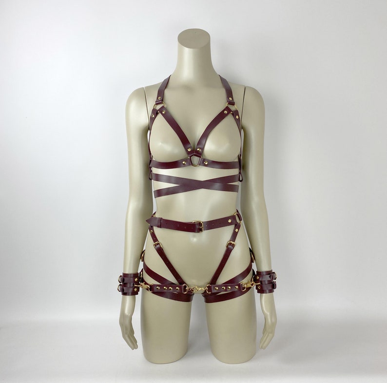 bestseller harness set leather harness burgundy