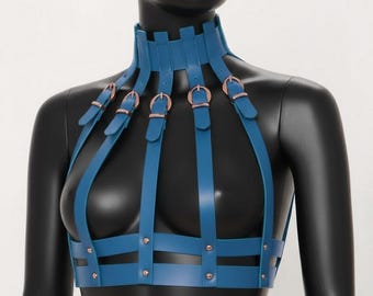Leather Chest Harness, Adjustable Top Harness, Plus Size Harness, Halloween Outfit, Chest Harness, Bondage Harness