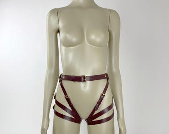 Pink Garter Belt Lingerie, Plus Size Harness Adjustable, Thigh Harness,  Butt Fashion Harness Outfit, BDSM Bondage Harness, Garters Coda - Etsy