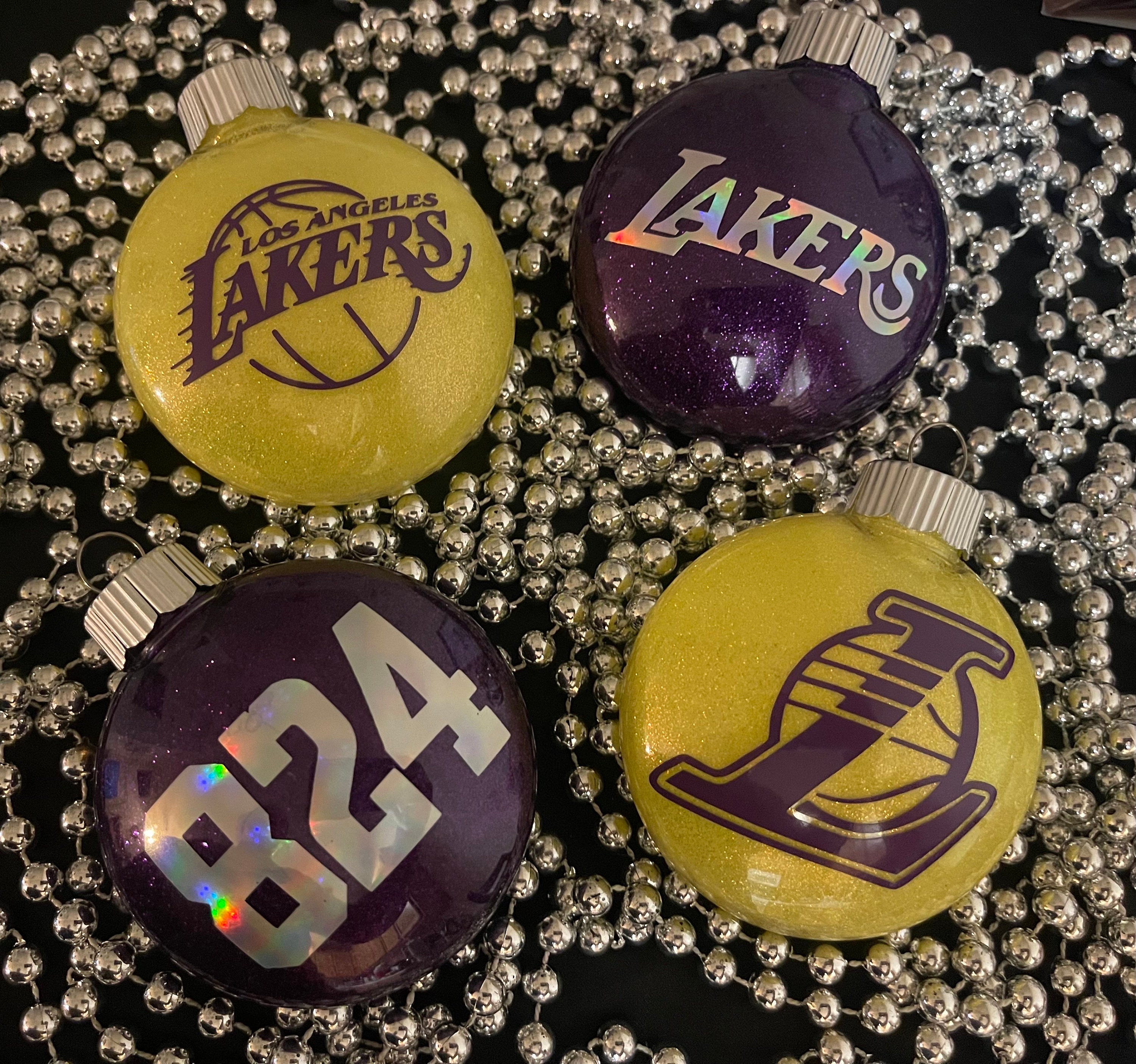 Los Angeles Lakers Six-Pack Shatterproof Tree And Star Ornament Set