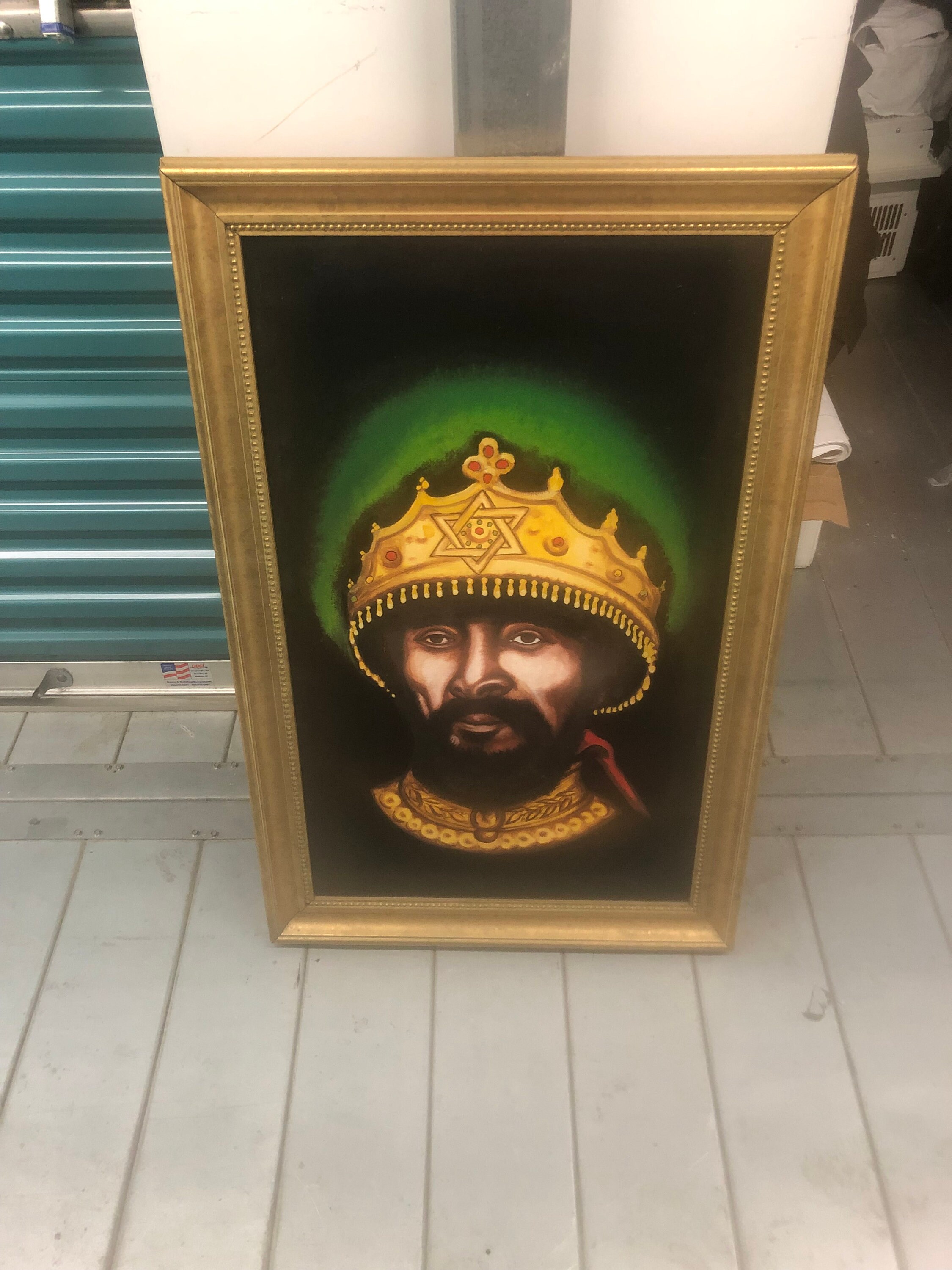 Haile Selassie painting by jammal pete