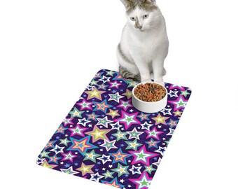 My Pet star Food Mat (12x18) Pet gift, Most Popular Item, Birthday Gift, Best Seller, Best Selling Item, Trending on Etsy, Great Gift Idea