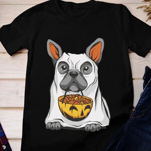 French Bulldog Shirt, Frenchie Halloween Shirt, Ghost Dog Shirt, Bulldog Halloween Shirt, Dog Lover Gift, Ghost Shirt, Frenchie Mom Shirt