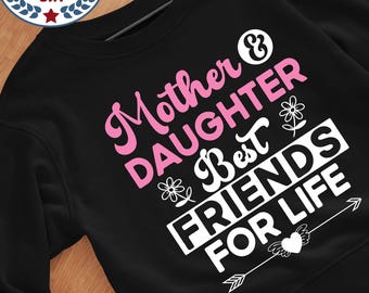 Sweat-shirt Best Friends mère fille, polaire familial assorti