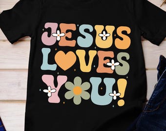 Jesus Loves You Shirt, Retro Christian Apparel
