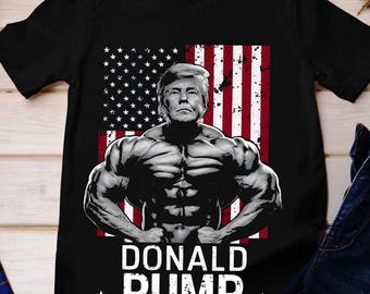 Camiseta de gimnasio con Donald Pump: divertida camiseta con meme y parodia