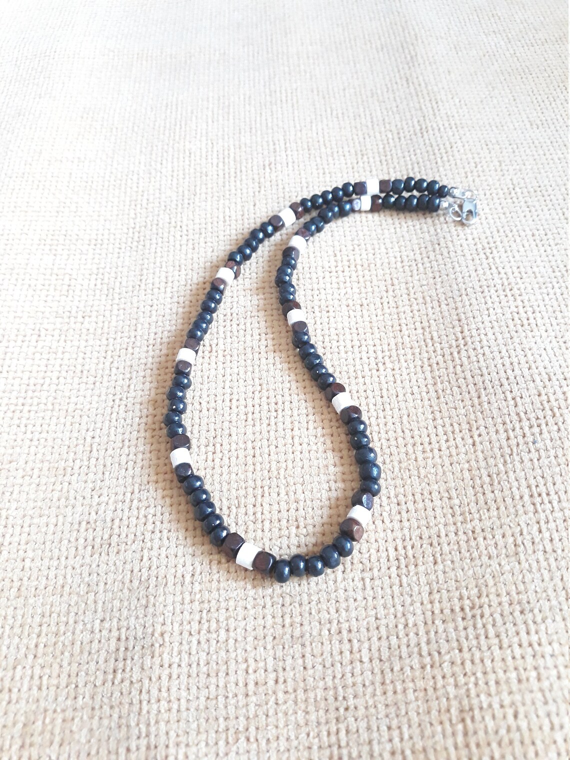 Men's Necklace, Necklace of Wooden Beads, Men's Choker, Men's Jewelry