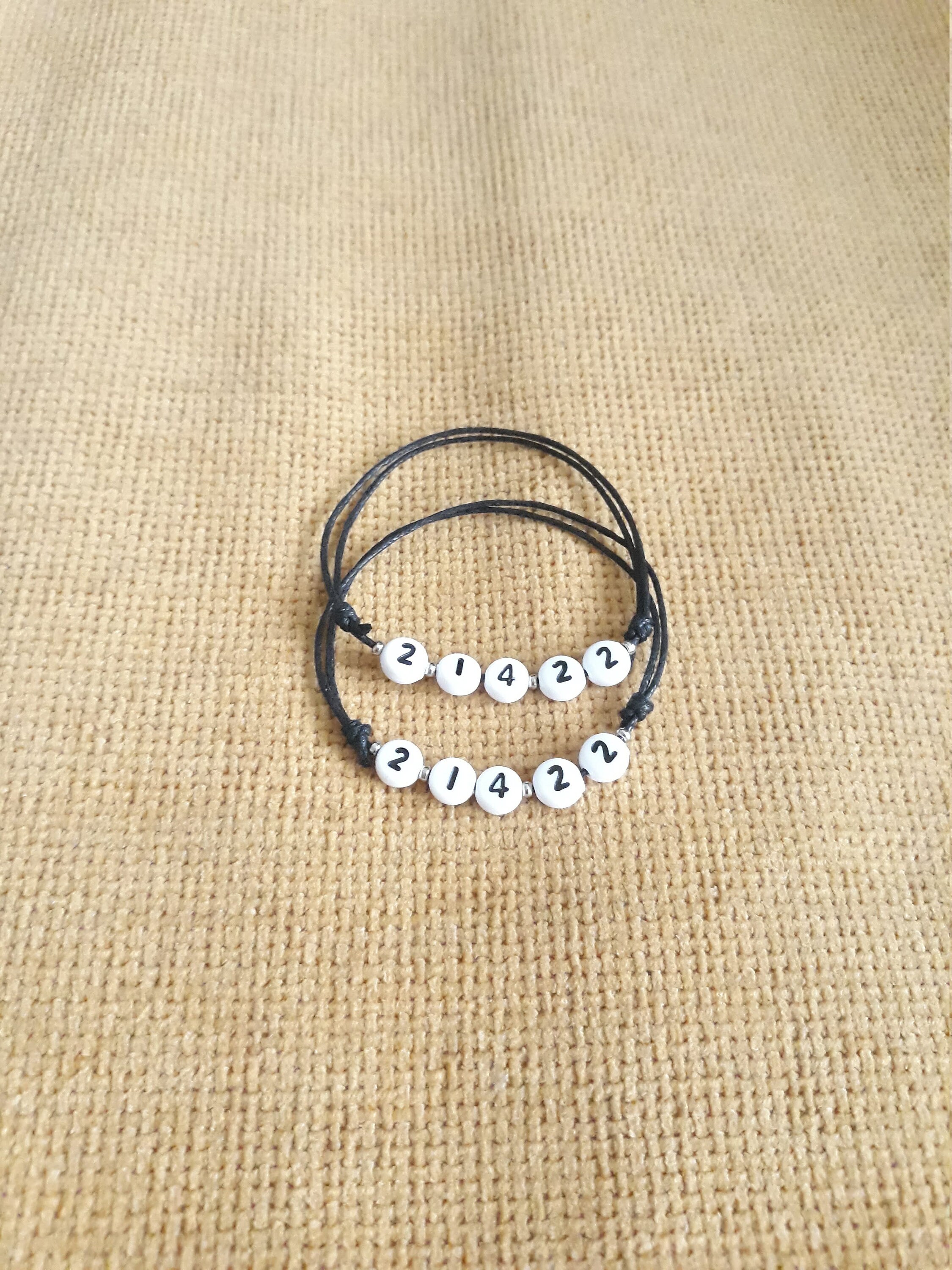 Custom Bracelets With Dates Set of 2 Bracelets With Dates Etsy