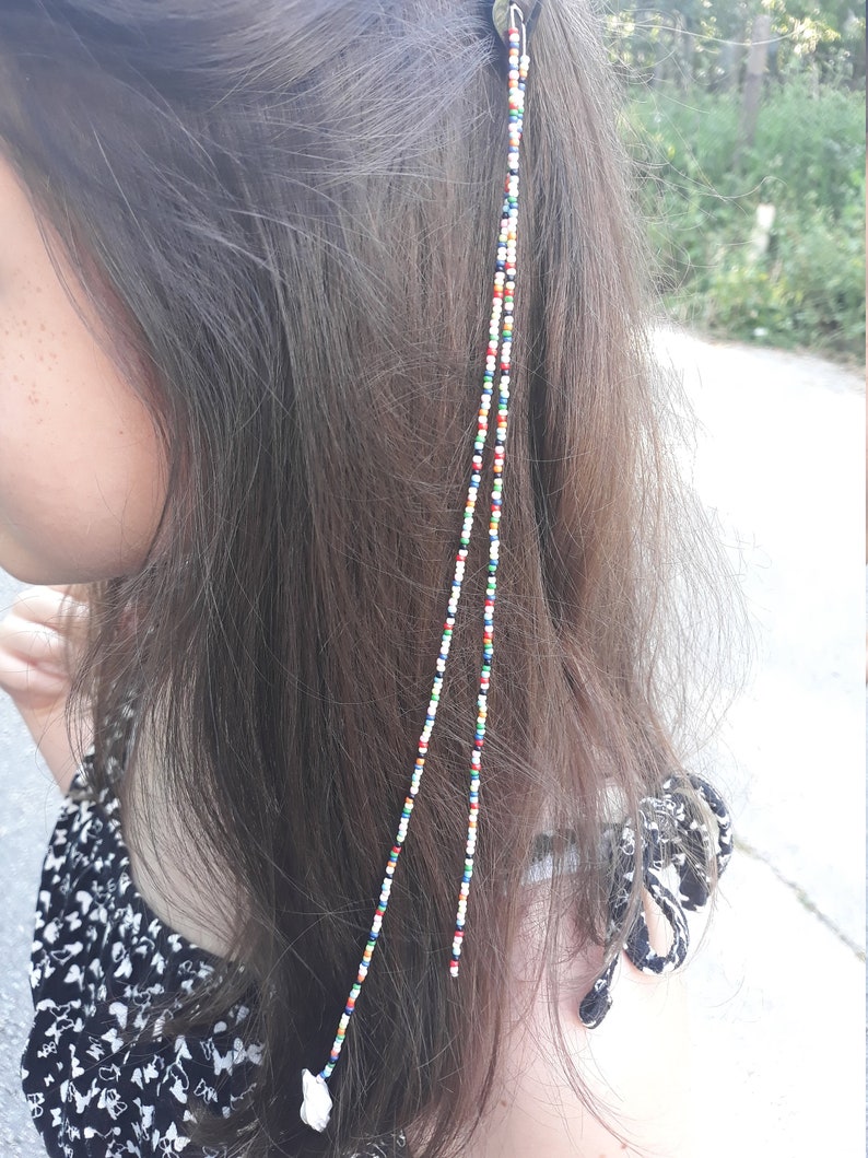 Multicolored Hair Bands With Clip, Shell Extension, Hair Accessory With