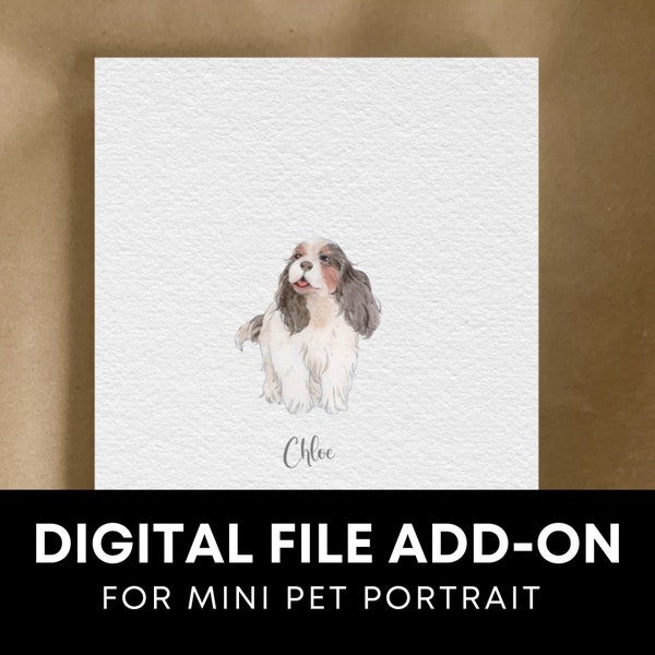 ADD-ON • Digital file for Mini Pet Portrait