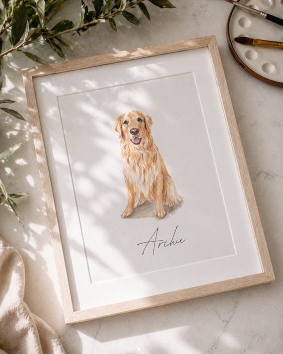 Mini Custom Watercolor Pet Portrait, Dog Portraits from Photos,Dog Portraits From Photos, Pet Painting,  Custom Tiny Paintings, Miniature