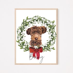 Christmas gifts, Dogs first Christmas, Neighbor Christmas gift, In-laws Christmas gift,Dog portraits custom painting, Pet painting
