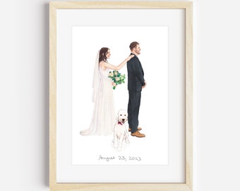 Custom Watercolor Portrait From Photo,Wedding gift for couple,Personalized Engagement Gift,Wed Gifts,Custom Anniversary Gift,Couple portrait