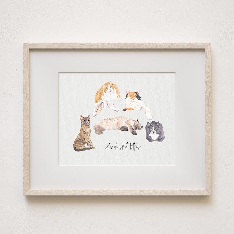 Mini Custom Watercolor Pet Portrait, Cat Portraits from Photos,Cat Portraits From Photos, Pet Painting, Custom Tiny Paintings, Miniature image 9