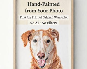 Custom Watercolor Dog Painting, Custom Dog Portrait From Photo,Pet Remembrance Gift For Dog Owners,Pet Memorial Portrait Gift For Dog Lovers