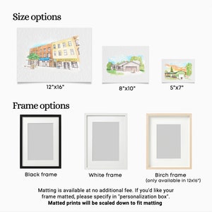 Custom Watercolor House Painting Print,House Painting From Photo,Housewarming gift, Realtor Closing Gift,First Home Gift image 9