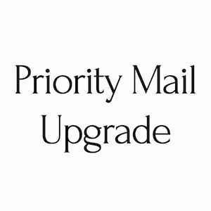 May include: Priority Mail Upgrade text in black font on a white background.