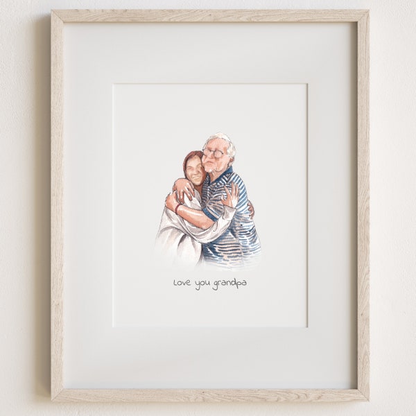 Custom Watercolor Portrait, Family Portrait, Custom Portrait From Photo, Portraits From Photos, Personalized Gifts, Mother's Day Gift,