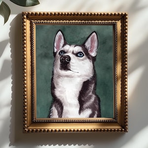 Custom Watercolor Pet Portrait, Dog Portraits From Photos, Pet Portrait, Custom Pet Paintings, Personalized Pet Portrait,Moody Pet Portrait