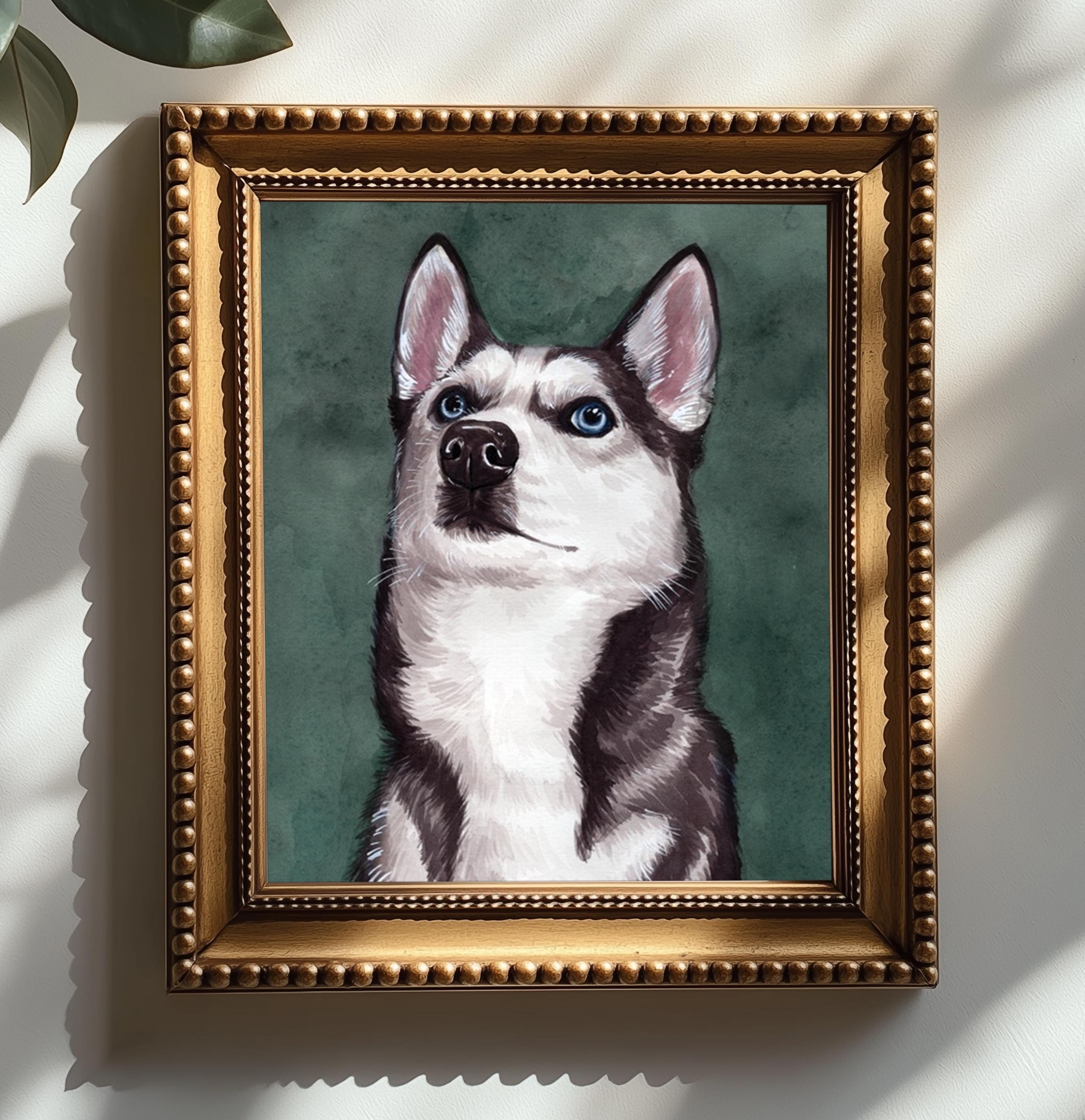 Custom Watercolor Pet Portrait, Dog Portraits From Photos, Pet Portrait, Custom Pet Paintings, Personalized Pet Portrait,Moody Pet Portrait