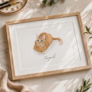 Custom Miniature Watercolor Pet Portrait Print Hand-painted from your Photo, Gift for Pet Lovers image 2