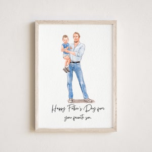 Vatertagsgeschenk, Familienportrait, individuelles Portrait vom Foto, individuelles Portrait vom Foto, Portraits vom Fotos, individuelles Portrait für den Vater