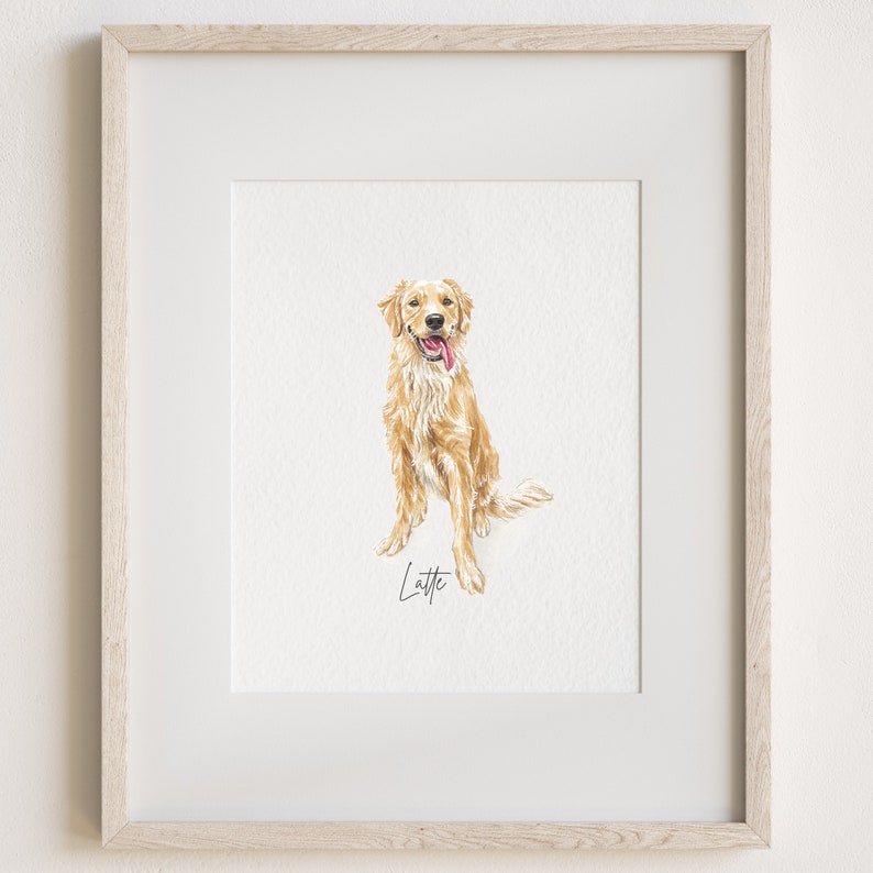 Mini Custom Watercolor Pet Portrait, Dog Portraits from Photos,Dog Portraits From Photos, Pet Painting, Custom Tiny Paintings, Miniature image 1