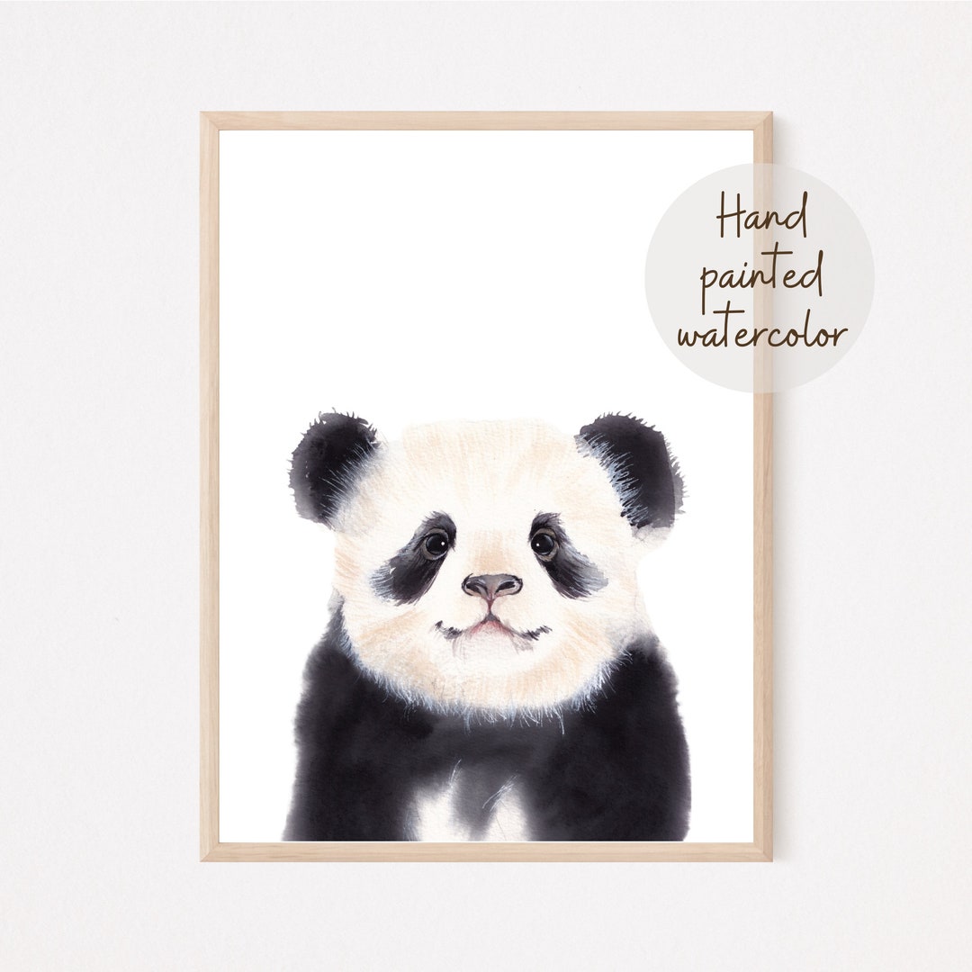 Baby Panda Watercolor Painting, Nursery Wall Art (digital Download) - Etsy