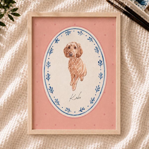 Benutzerdefiniertes Aquarell Haustierportrait, Hundeportraits von Fotos, Hundeportraits von Fotos, Haustiermalerei