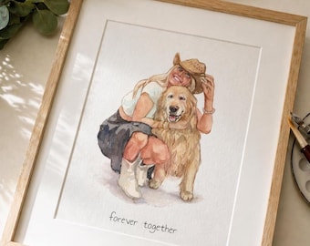 Custom Watercolor Portrait, Family Painting, Portraits From Photos, Personalized Gifts, Mother's Day Gift