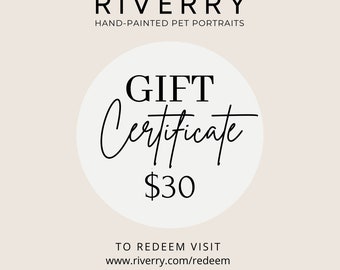 E-GIFT CERTIFICATE 30 USD