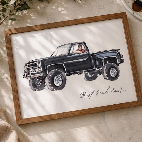 Custom Car Portrait from Photo, Watercolor Car Painting for Keepsake and Gift